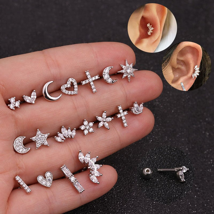 Wholesale stainless steel rod Earrings JDC-ES-Henst002 Earrings 亨森 Wholesale Jewelry JoyasDeChina Joyas De China