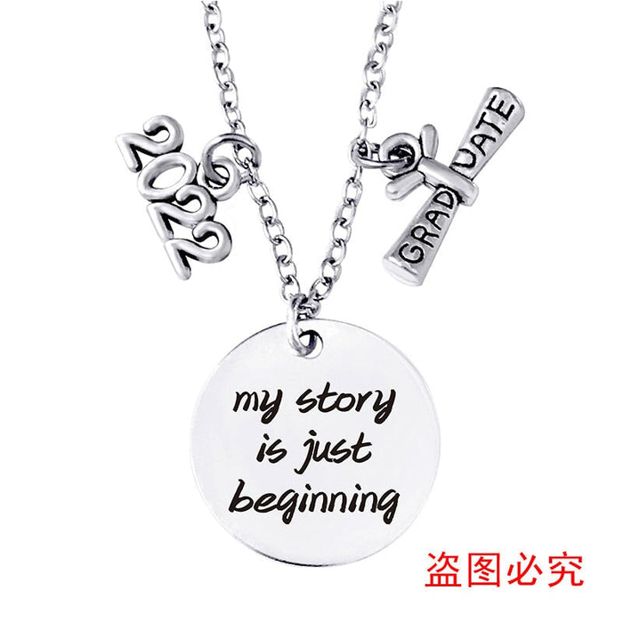 Wholesale Stainless Steel Round Graduation Season Necklace JDC-NE-GangGu002 Necklaces 钢古 2022BYY003 Wholesale Jewelry JoyasDeChina Joyas De China