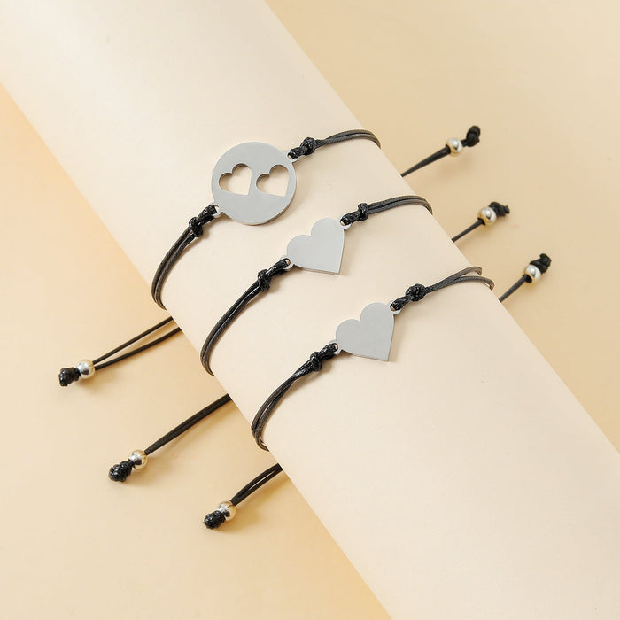 Wholesale stainless steel skeleton heart mother's day hand-woven bracelet JDC-BT-LanT007 Bracelet 阆天 Wholesale Jewelry JoyasDeChina Joyas De China