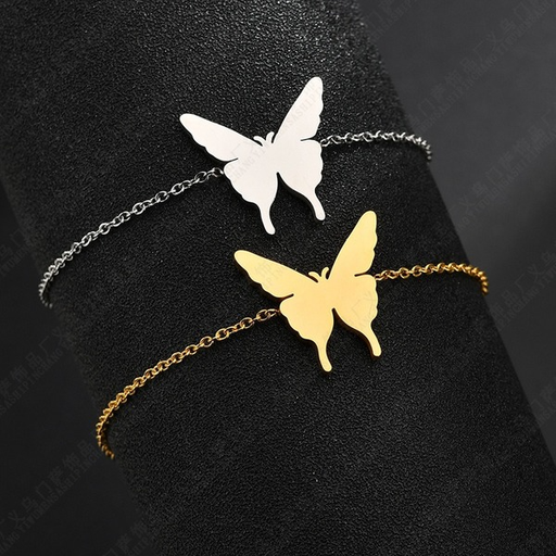 Bulk Jewelry Wholesale stainless steel smooth butterfly bracelet JDC-ST-L010 Wholesale factory from China YIWU China