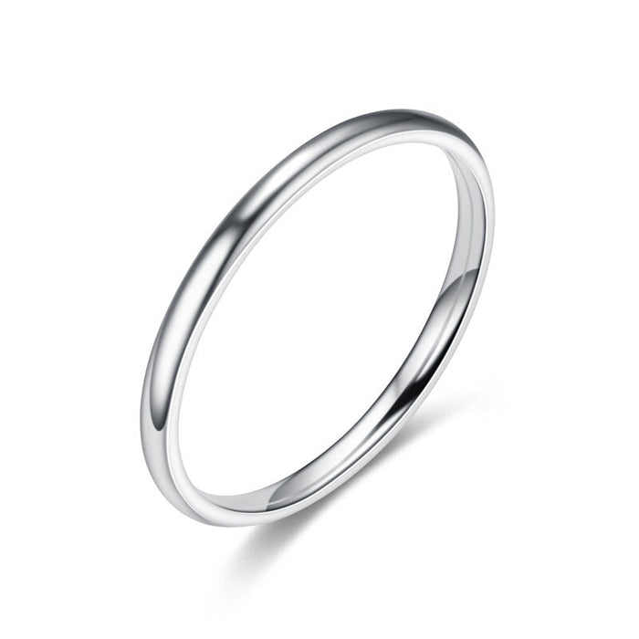 Wholesale stainless steel smooth couple rings JDC-RS-Dingc010 Rings 顶潮 Wholesale Jewelry JoyasDeChina Joyas De China