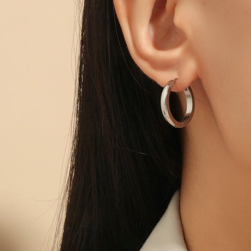 Wholesale stainless steel smooth Earrings JDC-ES-MiMeng011 Earrings 米萌 Wholesale Jewelry JoyasDeChina Joyas De China