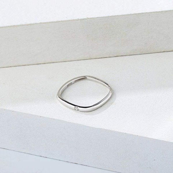Wholesale Stainless steel square diamond ring JDC-RS-TS036 Rings 腾穗 Wholesale Jewelry JoyasDeChina Joyas De China