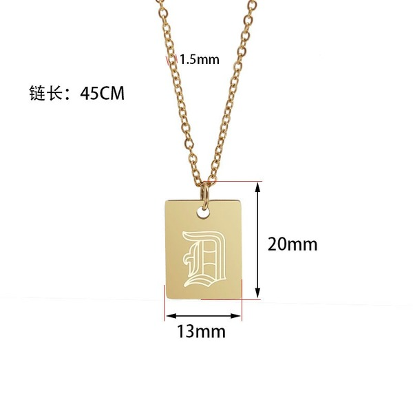 Wholesale stainless steel square pendant necklaces JDC-NE-DY001 necklaces JoyasDeChina Wholesale Jewelry JoyasDeChina Joyas De China