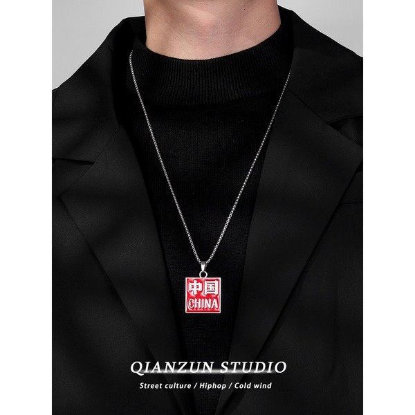 Wholesale Stainless Steel Sweater Chain Alloy Pendant Necklaces pack of 2 JDC-NE-QZ001 Necklaces JoyasDeChina Wholesale Jewelry JoyasDeChina Joyas De China