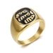 Wholesale Stainless Steel Symbol Men's Ring JDC-MRS-FY003 Rings 福友 gold US size 6 Wholesale Jewelry JoyasDeChina Joyas De China