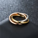 Wholesale Stainless steel three-ring interlocking ring JDC-RS-TS005 Rings 腾穗 Three Rings 5# Wholesale Jewelry JoyasDeChina Joyas De China