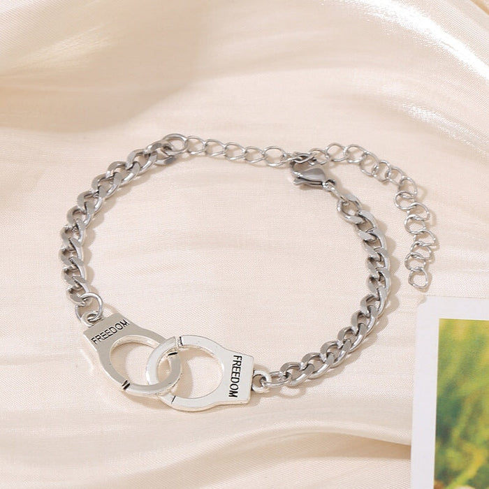Wholesale Stainless Steel Titanium Steel Alloy Handcuff Bracelet JDC-BT-ZiR006 Bracelet 孜瑞 Wholesale Jewelry JoyasDeChina Joyas De China