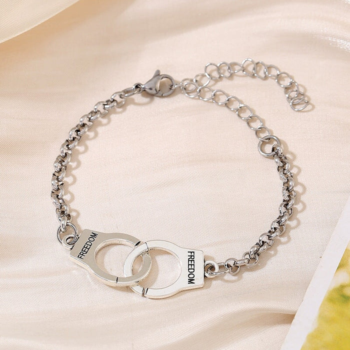 Wholesale Stainless Steel Titanium Steel Alloy Handcuff Bracelet JDC-BT-ZiR006 Bracelet 孜瑞 Wholesale Jewelry JoyasDeChina Joyas De China