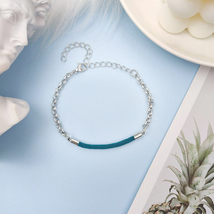 Wholesale Stainless Steel Titanium Steel Couple Friends Bracelet JDC-BT-ZiR007 Bracelet 孜瑞 kong blue Wholesale Jewelry JoyasDeChina Joyas De China