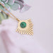 Wholesale stainless steel triangle Necklace JDC-NE-Bingm002 NECKLACE 冰萌 1#green Wholesale Jewelry JoyasDeChina Joyas De China