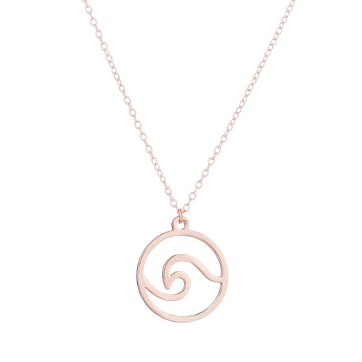 Wholesale Stainless Steel Wave Necklace JDC-NE-SS005 Necklaces 双硕 Wholesale Jewelry JoyasDeChina Joyas De China