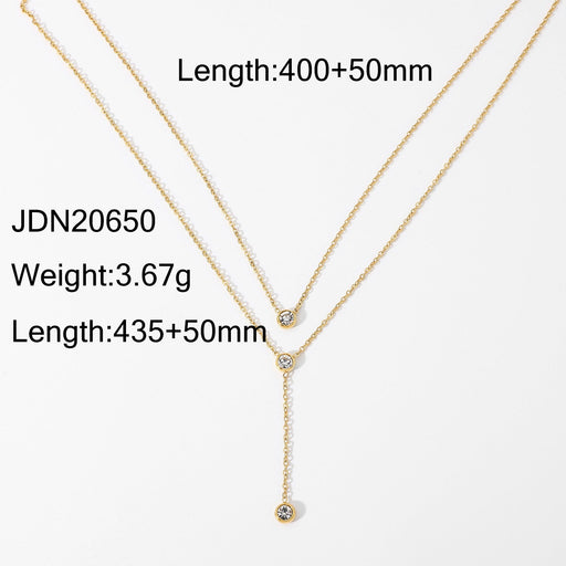 Wholesale Stainless steel Y-shaped necklace women JDC-NE-JD311 necklaces 豌隋 Wholesale Jewelry JoyasDeChina Joyas De China