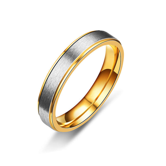 Wholesale Stainless steel zircon pair ring JDC-RS-TS012 Rings 腾穗 4MMMen's without diamonds-6# 6# Wholesale Jewelry JoyasDeChina Joyas De China