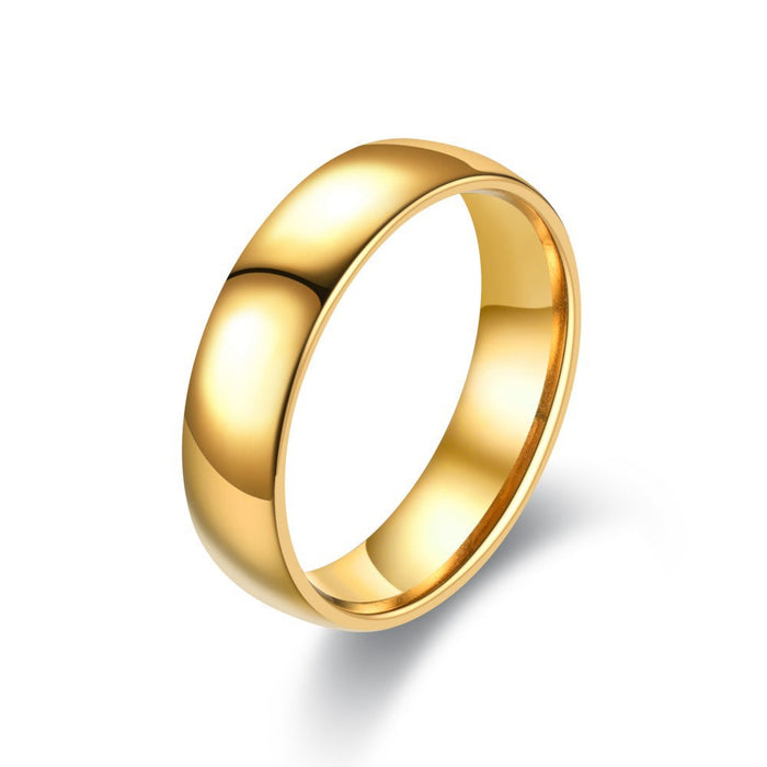 Wholesale Stainless steel zircon pair ring JDC-RS-TS012 Rings 腾穗 6MMMen's without diamonds 6# Wholesale Jewelry JoyasDeChina Joyas De China