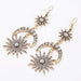 Wholesale star and half moon diamond alloy earrings JDC-ES-JL711 Earrings ?鹄? Wholesale Jewelry JoyasDeChina Joyas De China