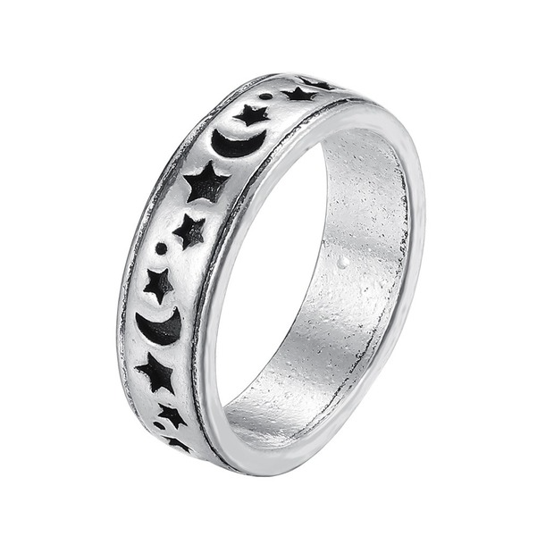 Wholesale star and moon alloy rings JDC-RS-F565 Rings JoyasDeChina Wholesale Jewelry JoyasDeChina Joyas De China