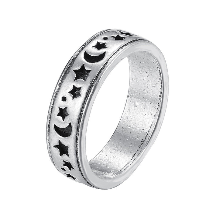 Wholesale star and moon alloy rings JDC-RS-F565 Rings JoyasDeChina 54055 Wholesale Jewelry JoyasDeChina Joyas De China