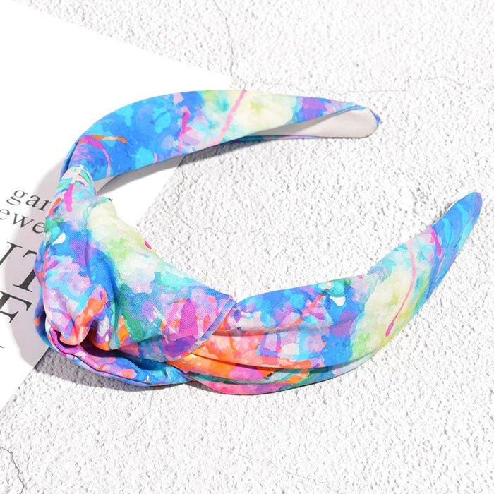 Bulk Jewelry Wholesale star color printing and dyeing cloth fabric headband JDC-HD-K041 Wholesale factory from China YIWU China