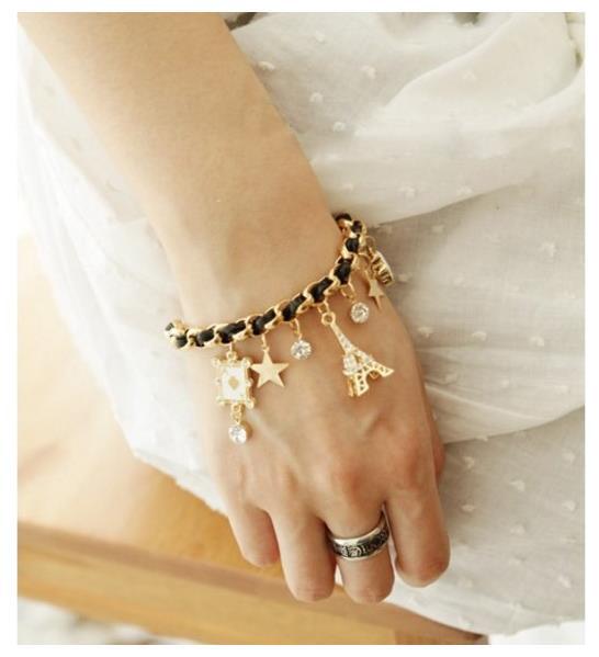 Wholesale star flower playing card love alloy bracelet JDC-BT-RL035 Bracelet 瑞列 Wholesale Jewelry JoyasDeChina Joyas De China