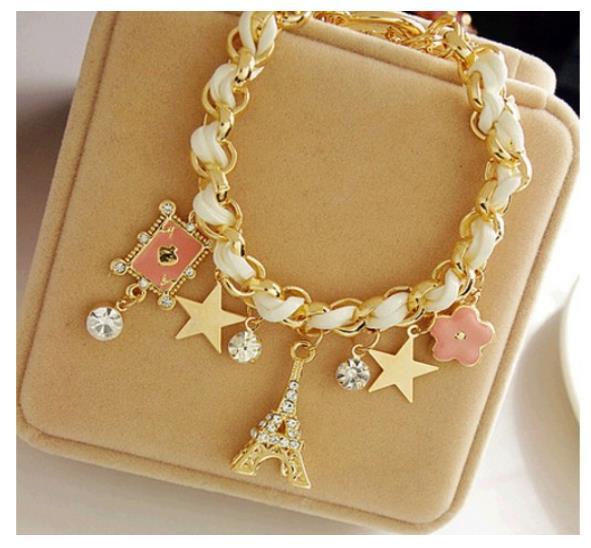 Wholesale star flower playing card love alloy bracelet JDC-BT-RL035 Bracelet 瑞列 Wholesale Jewelry JoyasDeChina Joyas De China