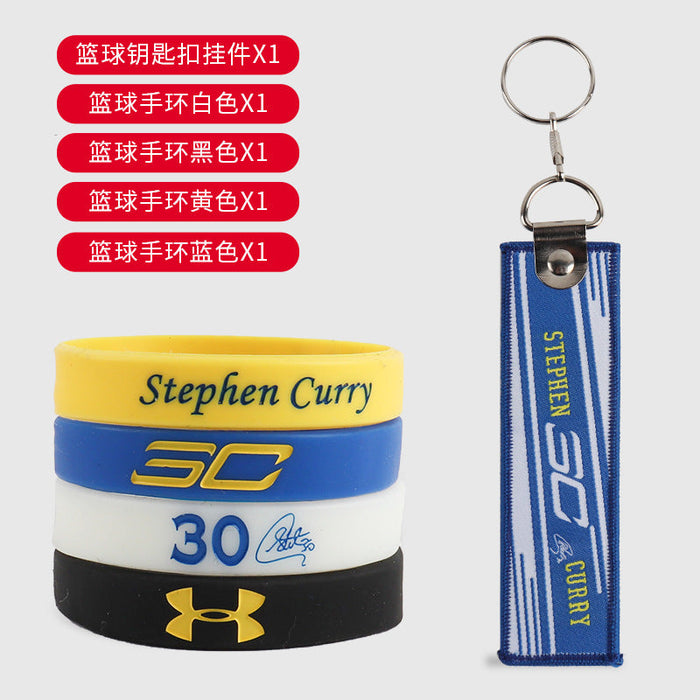 Wholesale star key chain silicone bracelet combination JDC-KC-XYD004 Keychains JoyasDeChina Curry Wholesale Jewelry JoyasDeChina Joyas De China