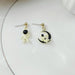 Wholesale star moon astronaut asymmetric S925 silver needle Earrings JDC-ES-HZQ009 Earrings 青之荷 S925HEISE Wholesale Jewelry JoyasDeChina Joyas De China