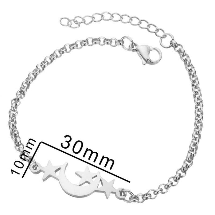 Bulk Jewelry Wholesale Star Moon bracelet stainless steel  JDC-ST-L037 Wholesale factory from China YIWU China