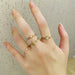 Wholesale Star Moon Diamond Heart Pearl Leaf 10 Piece Set Alloy Ring JDC-RS-F083 Rings 韩之尚 Wholesale Jewelry JoyasDeChina Joyas De China