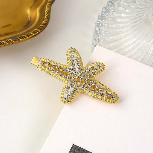 Wholesale starfish pearl alloy Hair Clips JDC-HC-SF011 Hair Clips 少峰 Wholesale Jewelry JoyasDeChina Joyas De China