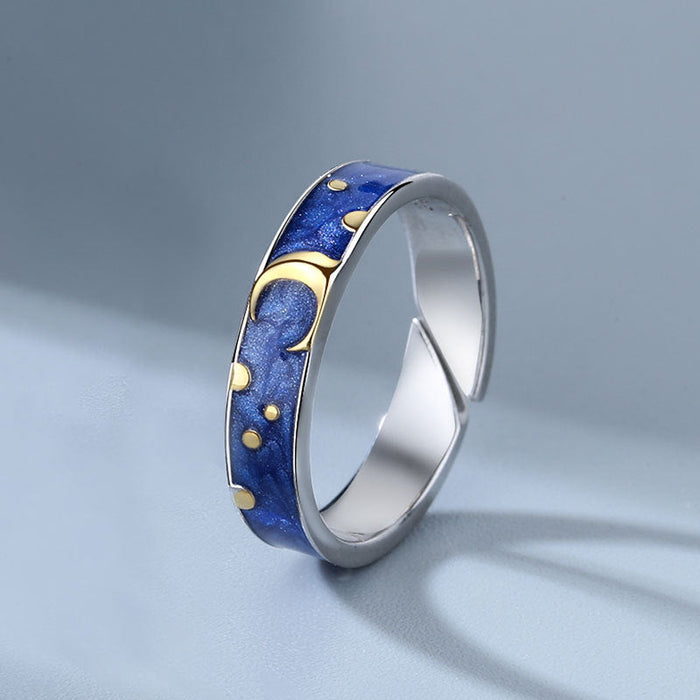 Wholesale starry sky copper couple rings JDC-RS-YZM001 Rings 伊之美 female adjustable Wholesale Jewelry JoyasDeChina Joyas De China