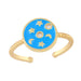 Wholesale Stars and Moon Color Electroplated Copper Rings JDC-RS-AS299 Rings JoyasDeChina blue adjustable Wholesale Jewelry JoyasDeChina Joyas De China