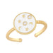 Wholesale Stars and Moon Color Electroplated Copper Rings JDC-RS-AS299 Rings JoyasDeChina white adjustable Wholesale Jewelry JoyasDeChina Joyas De China