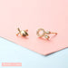 Wholesale Sterling Jewelry 926 Needle Zircon Earrings JDC-ES-QLX001 Earrings 巧兰轩 SS012 Copper plating Wholesale Jewelry JoyasDeChina Joyas De China