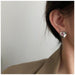 Wholesale Sterling Silver Jewelry 925 Heart Shaped Earrings JDC-ES-JianM006 Earrings 简漫 Wholesale Jewelry JoyasDeChina Joyas De China