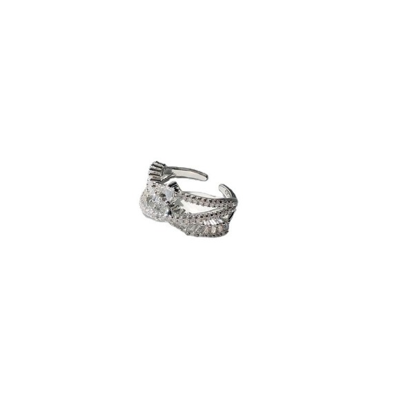 Wholesale Sterling Silver Jewelry 925 Rhinestone Rings JDC-RS-JianM013 Rings 简漫 Wholesale Jewelry JoyasDeChina Joyas De China