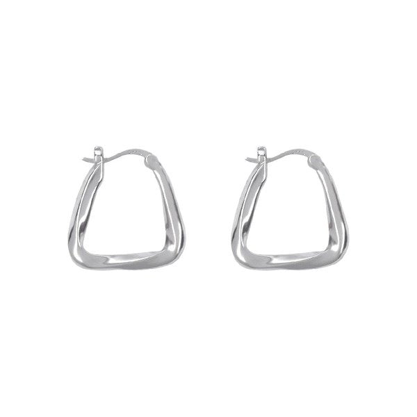 Wholesale Sterling Silver Jewelry 925 Triangular Earrings JDC-ES-JianM014 Earrings 简漫 Wholesale Jewelry JoyasDeChina Joyas De China