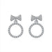 Wholesale Sterling Silver Jewelry bow-knot round silver earrings JDC-ES-BLX025 Earrings 宝来兴 A Wholesale Jewelry JoyasDeChina Joyas De China