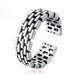 Wholesale Sterling Silver Jewelry Braided Chain Wide Rings JDC-RS-JianM010 Rings 简漫 A adjustable Wholesale Jewelry JoyasDeChina Joyas De China