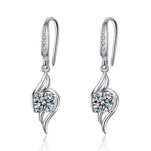 Wholesale Sterling Silver Jewelry Copper Earrings JDC-ES-BLX060 Earrings 宝来兴 white Wholesale Jewelry JoyasDeChina Joyas De China