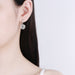 Wholesale Sterling Silver Jewelry Copper Flower Zircon Earrings JDC-ES-BLX045 Earrings 宝来兴 Wholesale Jewelry JoyasDeChina Joyas De China