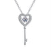 Wholesale Sterling Silver Jewelry Copper Heart Shaped Key Necklace JDC-NE-BLX029 Necklaces 宝来兴 necklace Wholesale Jewelry JoyasDeChina Joyas De China