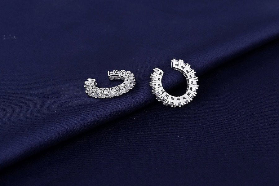 Wholesale Sterling Silver Jewelry Copper Inlaid Zircon Earrings JDC-ES-BLX014 Earrings 宝来兴 Wholesale Jewelry JoyasDeChina Joyas De China