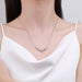 Wholesale Sterling Silver Jewelry copper inlaid zircon necklace JDC-NE-BLX009 Necklaces 宝来兴 Wholesale Jewelry JoyasDeChina Joyas De China
