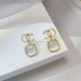 Wholesale Sterling Silver Jewelry Copper Needle Earrings JDC-ES-QLX004 Earrings 巧兰轩 gold Wholesale Jewelry JoyasDeChina Joyas De China