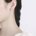 Wholesale Sterling Silver Jewelry copper Pink Love Earrings JDC-ES-BLX040 Earrings 宝来兴 Wholesale Jewelry JoyasDeChina Joyas De China