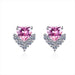 Wholesale Sterling Silver Jewelry copper Pink Love Earrings JDC-ES-BLX040 Earrings 宝来兴 Platinum Wholesale Jewelry JoyasDeChina Joyas De China