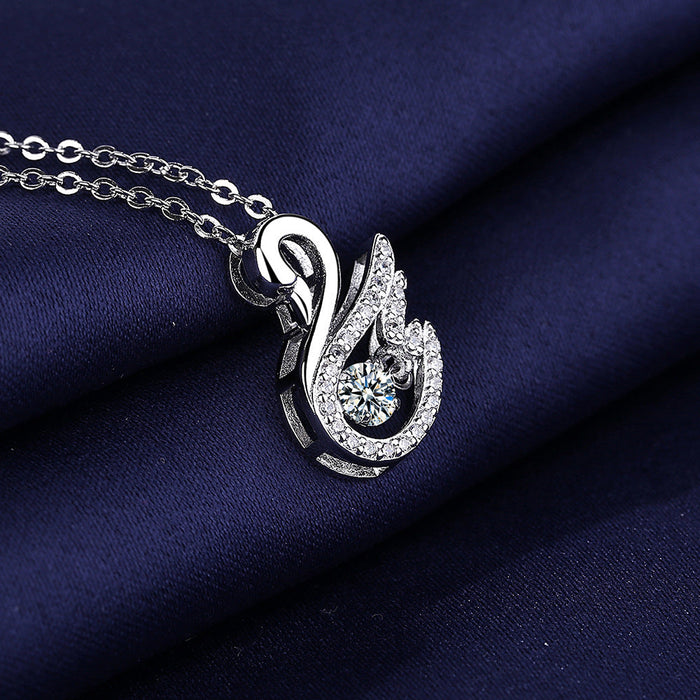 Wholesale Sterling Silver Jewelry Copper Swan Necklaces JDC-NE-BLX030 Necklaces 宝来兴 Wholesale Jewelry JoyasDeChina Joyas De China
