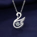 Wholesale Sterling Silver Jewelry Copper Swan Necklaces JDC-NE-BLX030 Necklaces 宝来兴 Wholesale Jewelry JoyasDeChina Joyas De China