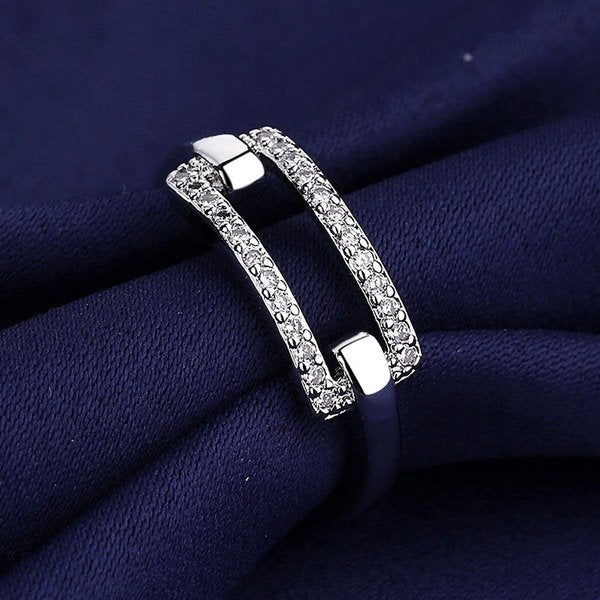 Wholesale Sterling Silver Jewelry Copper Zircon Adjustable Rings JDC-RS-BLX015 Rings 宝来兴 Wholesale Jewelry JoyasDeChina Joyas De China